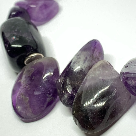 Signed Barse Purple Agate/Amethyst Polished 925 Sterling Silver necklace - Picture 7 of 7